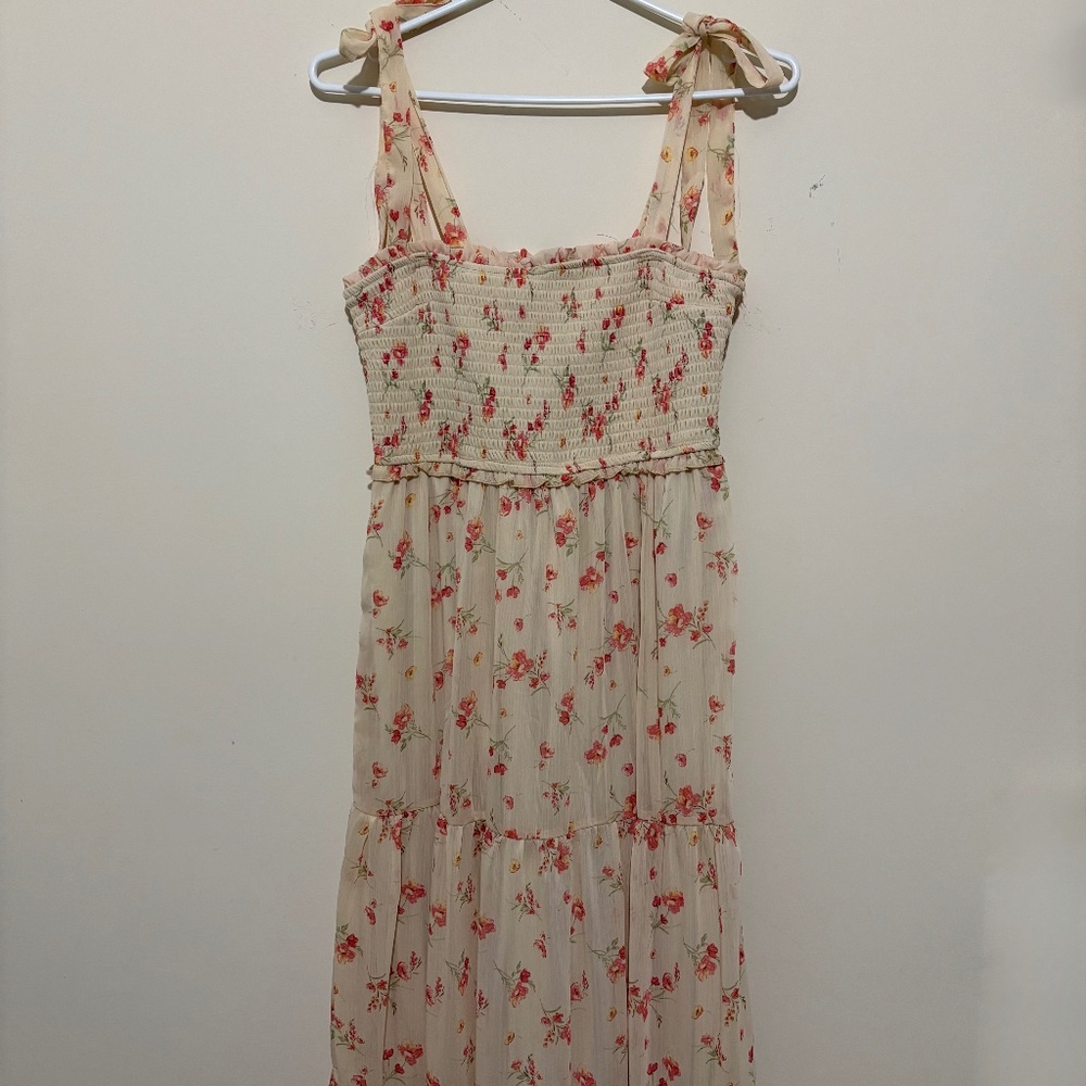Forever21 Tie Strap Floral Maxi Dress